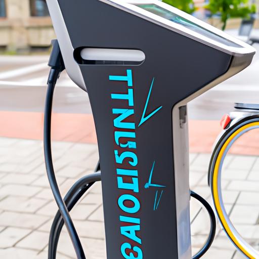 Xe máy điện Vinfast Bike đang được sạc tại một trạm sạc ở thành phố